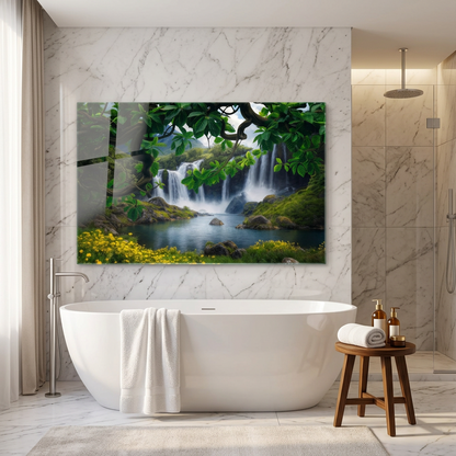Cascata Quadro in Vetro Temperato