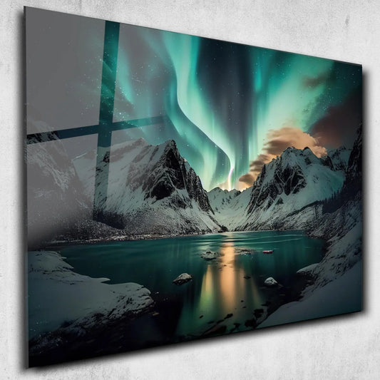 Aurora Boreal Glass Wall Art - LUXARTDECO