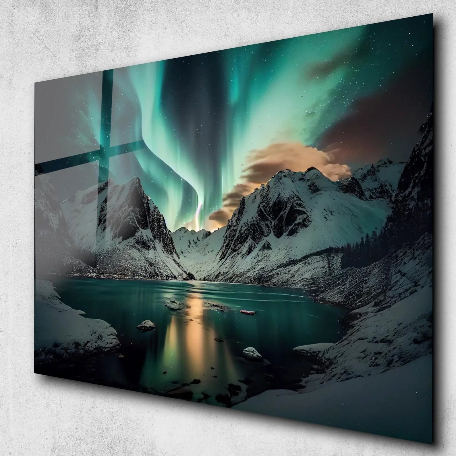 Aurora Boreal Glass Wall Art - LUXARTDECO