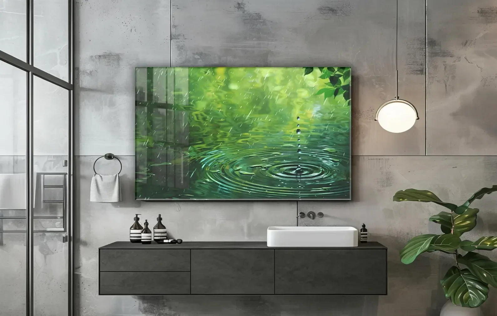 Water Drop Glass Wall Art - LUXARTDECO