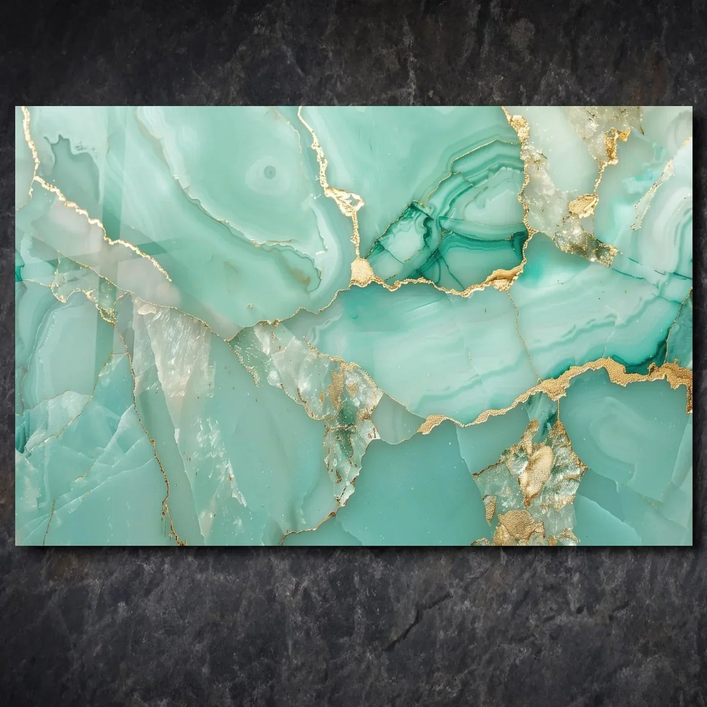 Elegant Marble İnk Glass Wall Art - LUXARTDECO