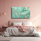 Arte murale in vetro con fiori astratti 