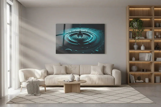 Water Drop Glass Wall Art - LUXARTDECO