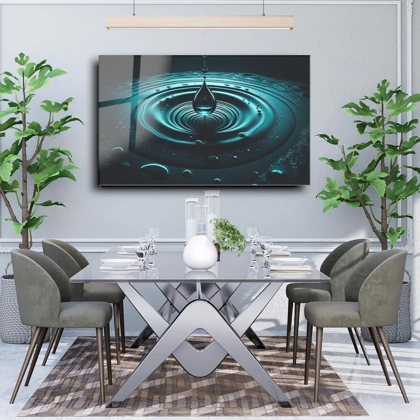 Water Drop Glass Wall Art - LUXARTDECO