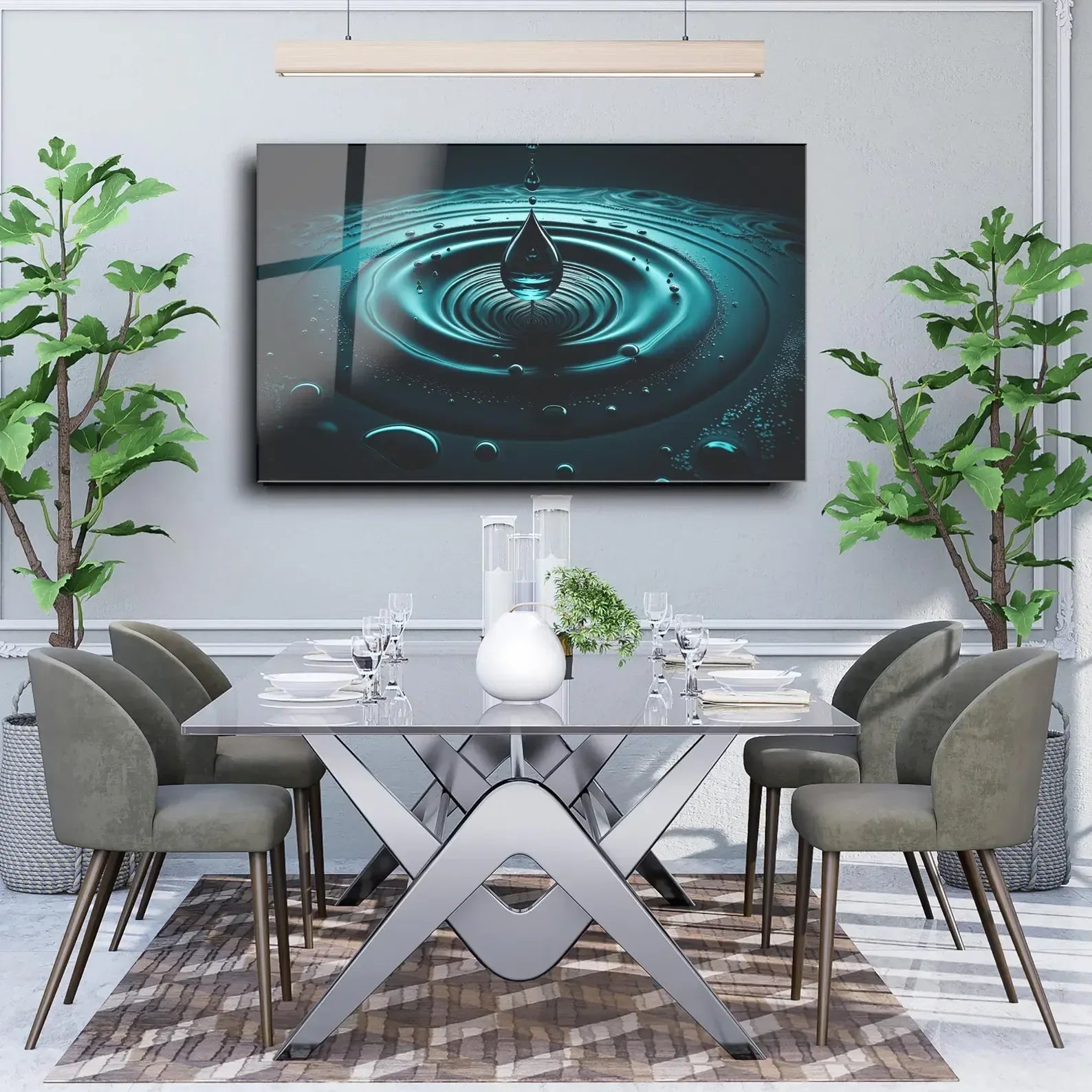 Water Drop Glass Wall Art - LUXARTDECO