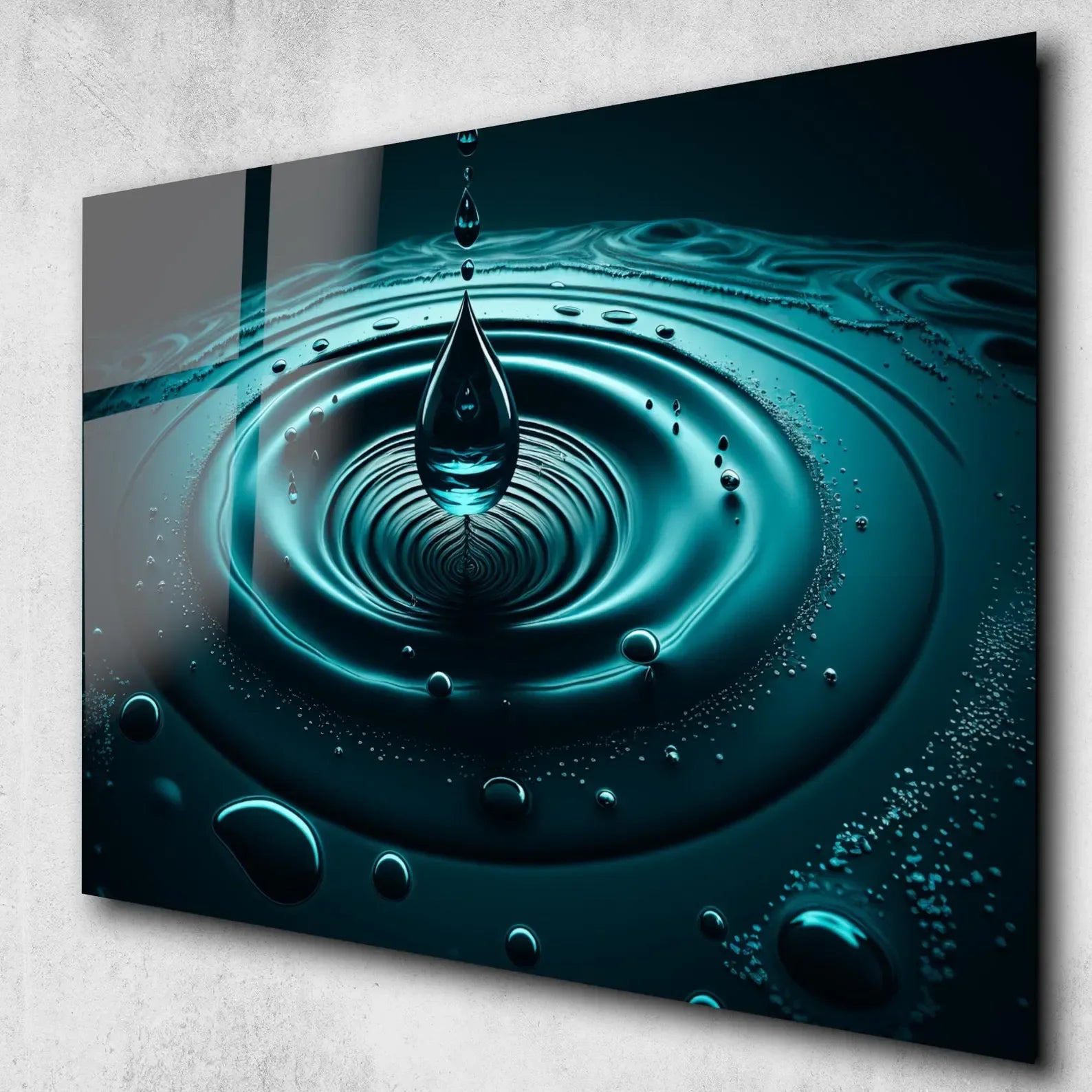 Water Drop Glass Wall Art - LUXARTDECO