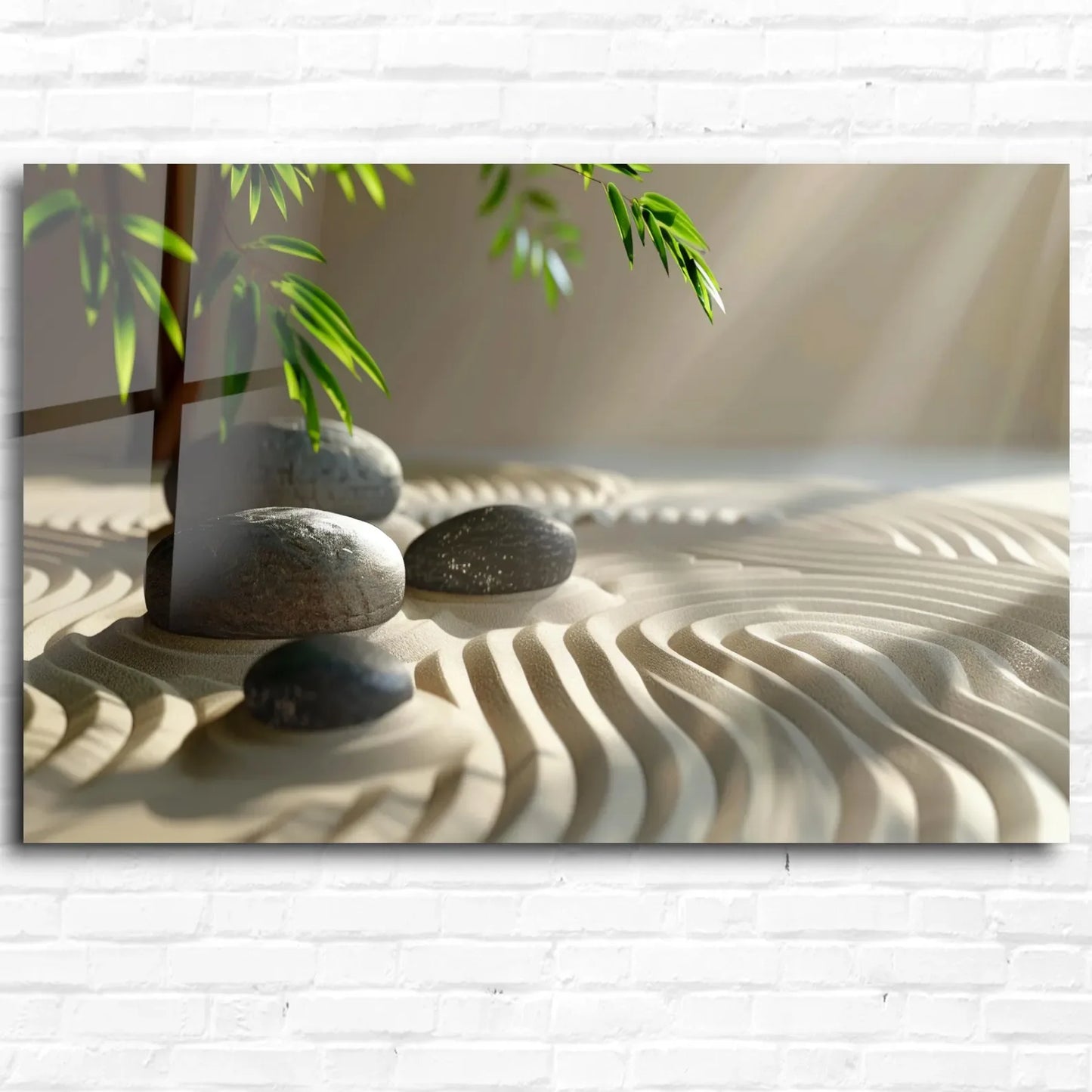 Zen Garden Glass Wall Art - LUXARTDECO
