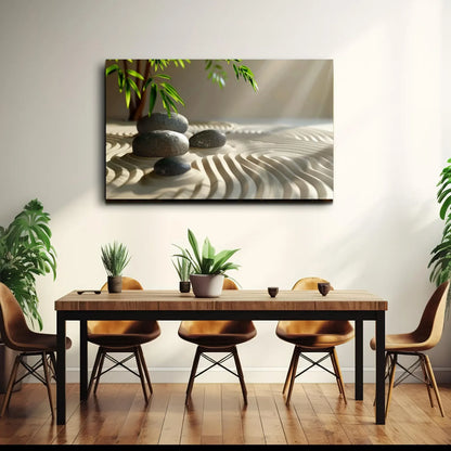 Zen Garden Glass Wall Art - LUXARTDECO