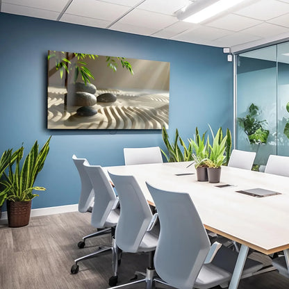 Zen Garden Glass Wall Art - LUXARTDECO