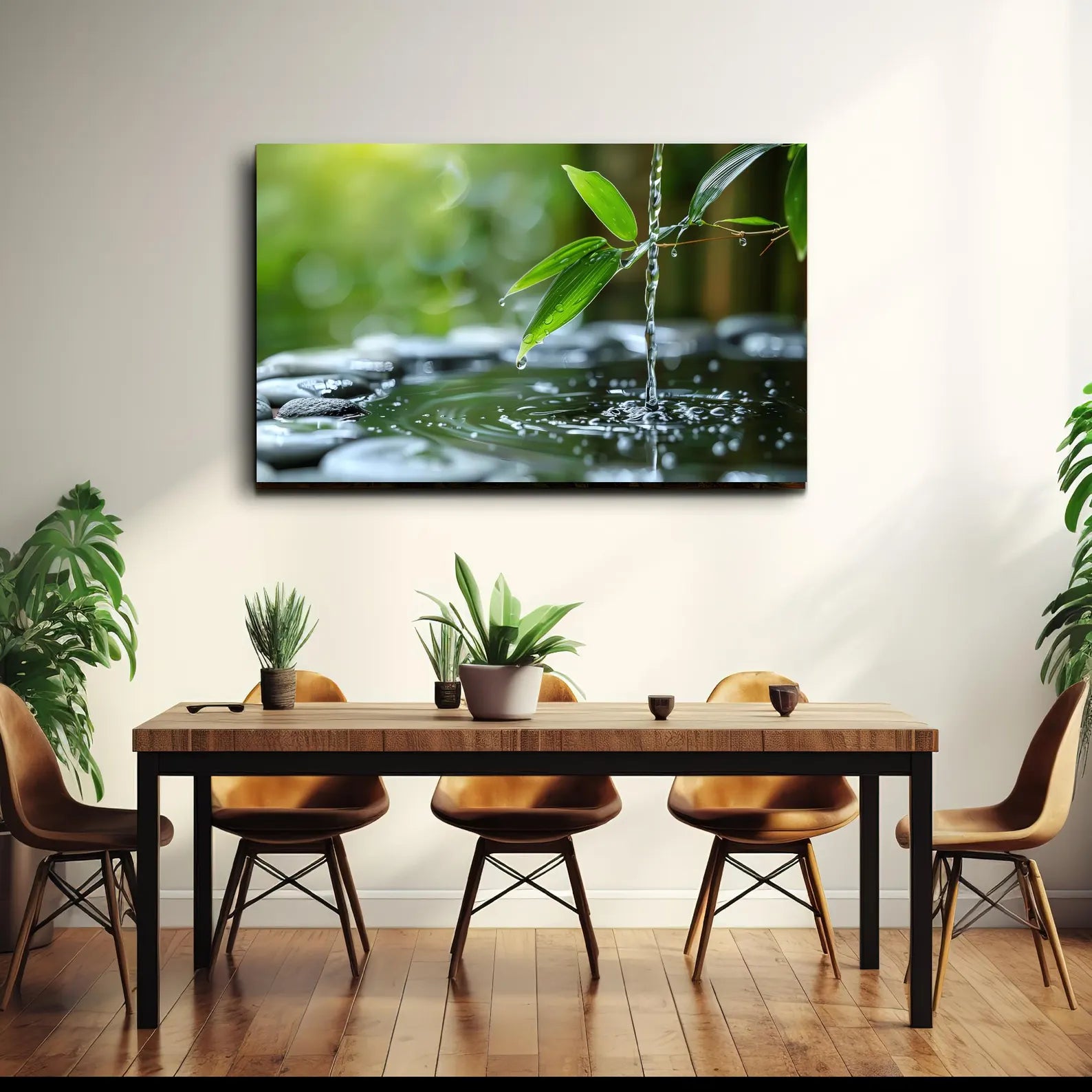 Water Drops Glass Wall Art