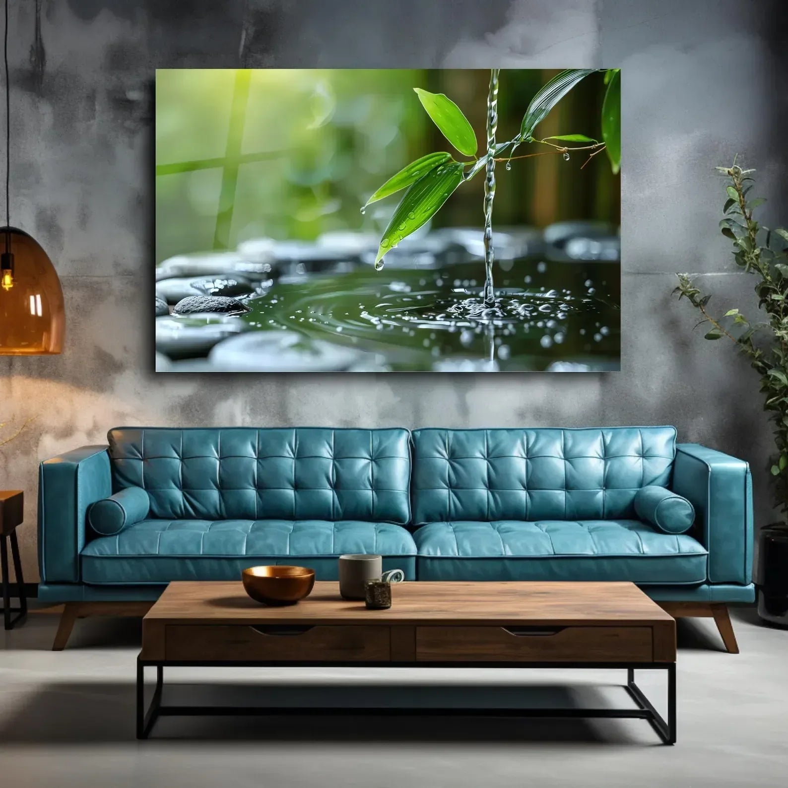 Water Drops Glass Wall Art - LUXARTDECO