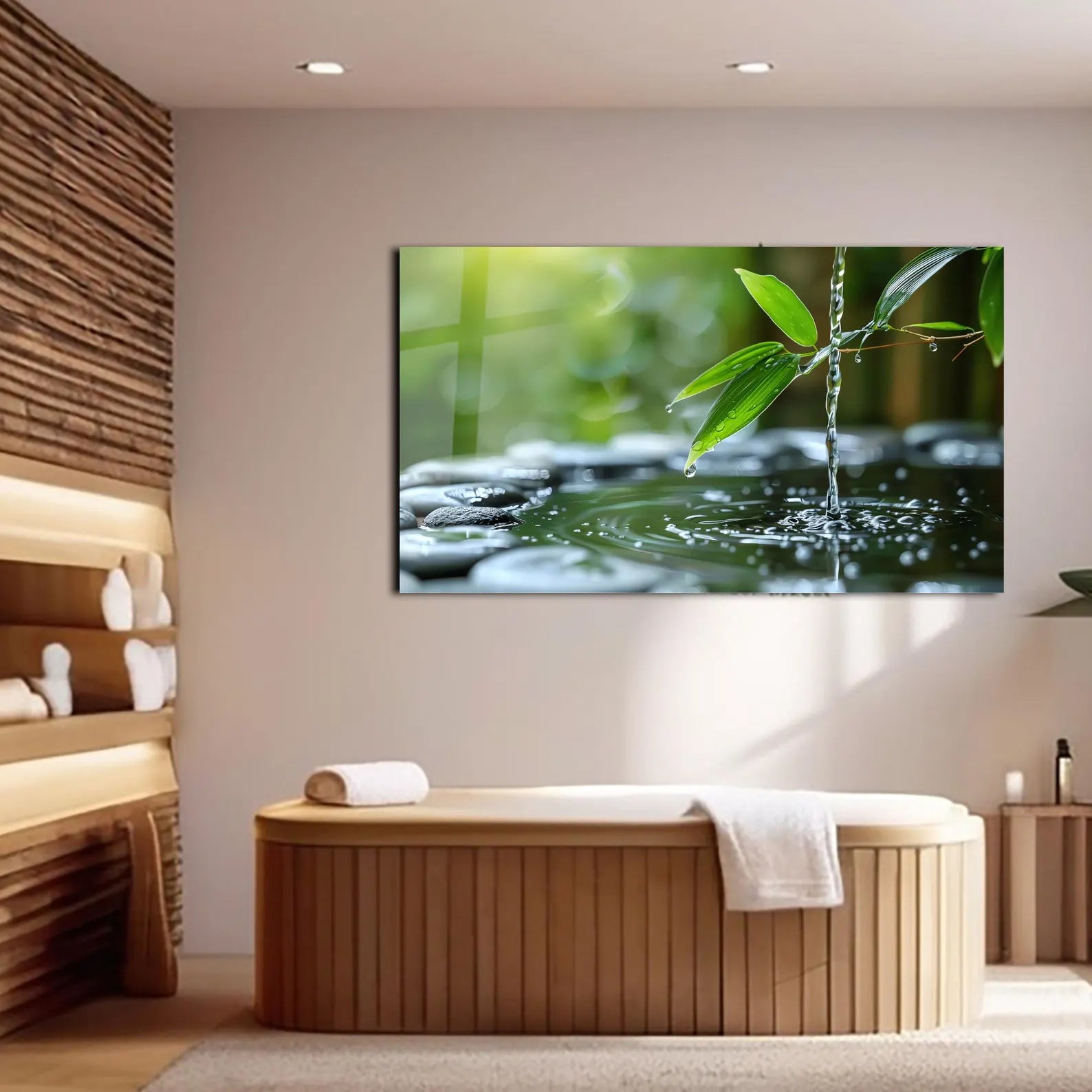 Water Drops Glass Wall Art