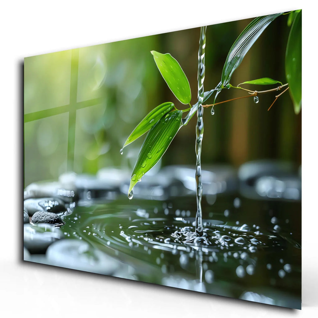 Water Drops Glass Wall Art