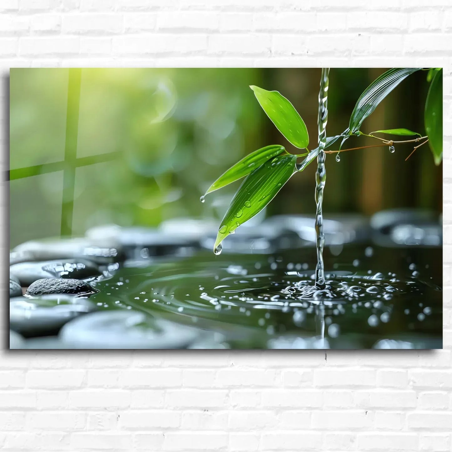 Water Drops Glass Wall Art - LUXARTDECO