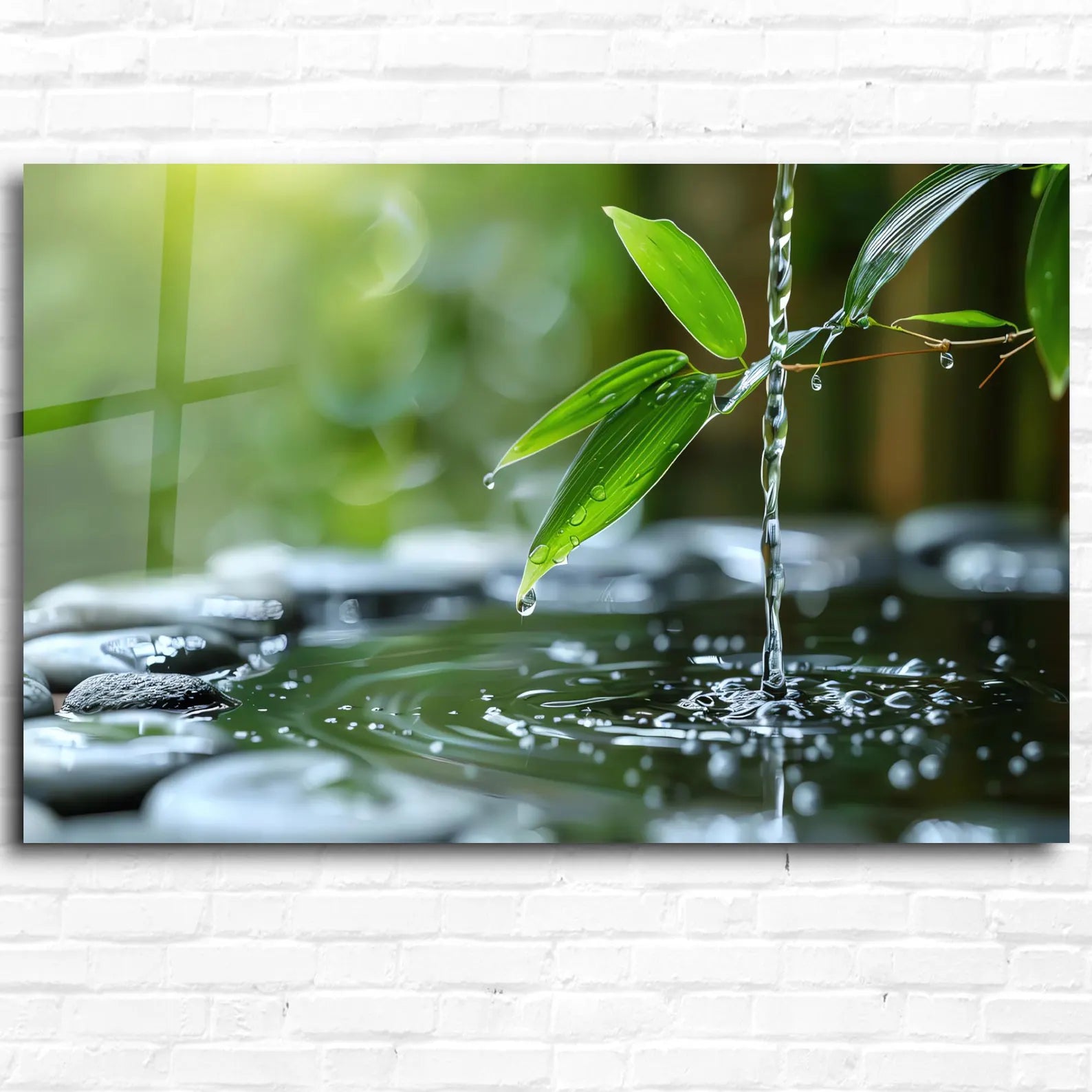 Water Drops Glass Wall Art