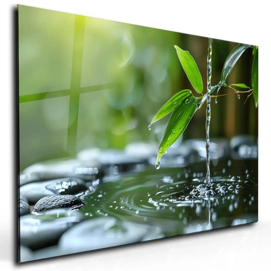Water Drops Glass Wall Art - LUXARTDECO