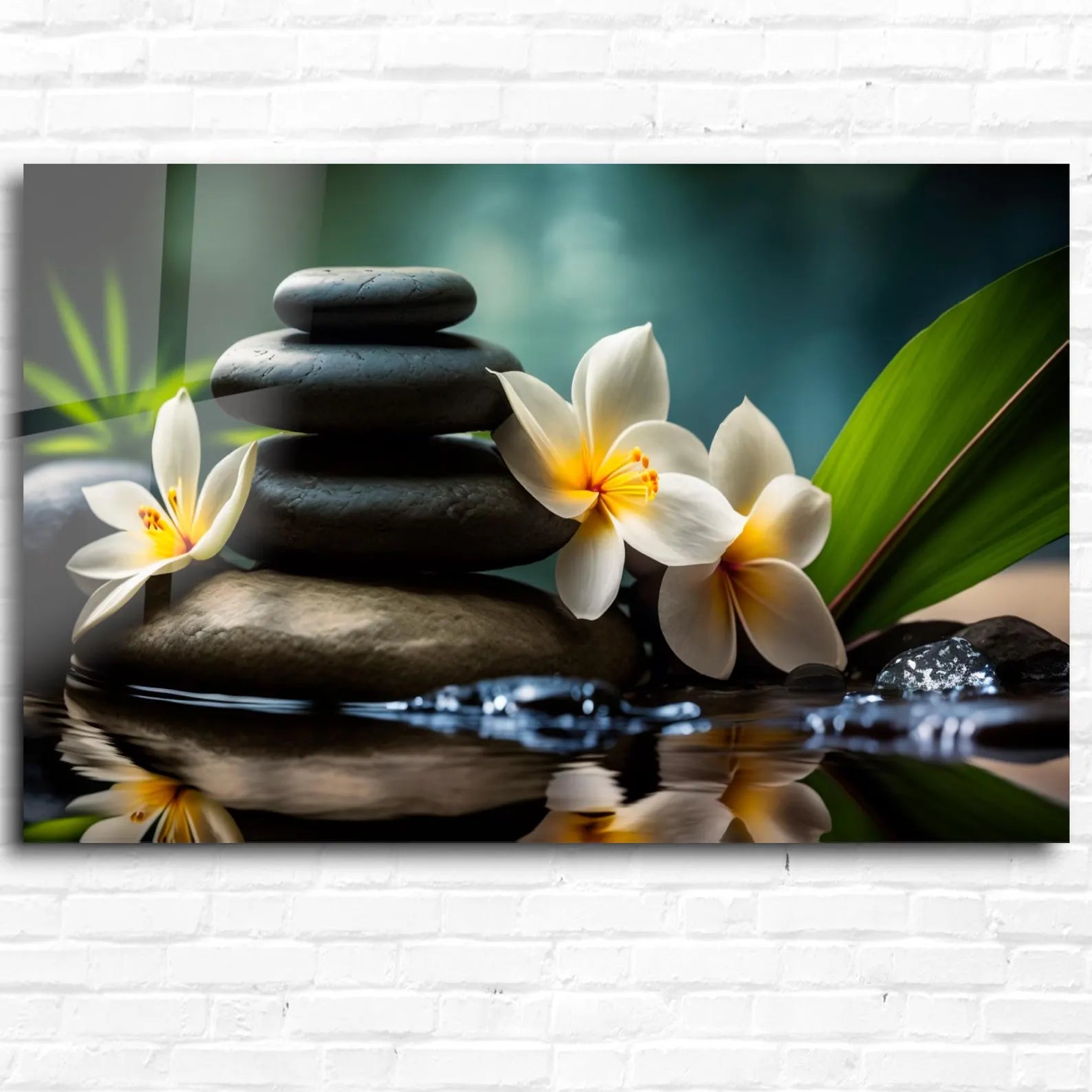Zen Stones Glass Wall Art