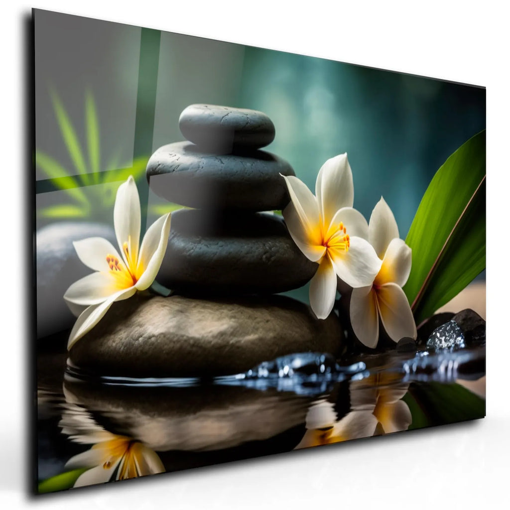 Zen Stones Glass Wall Art