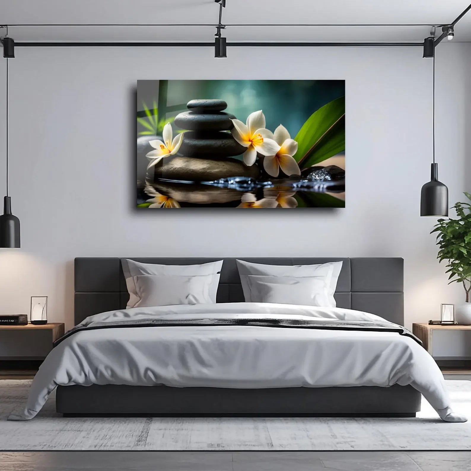 Zen Stones Glass Wall Art - LUXARTDECO