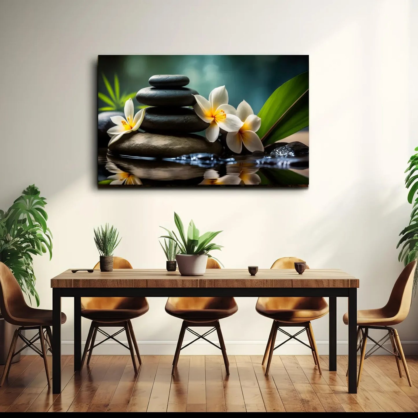 Zen Stones Glass Wall Art - LUXARTDECO