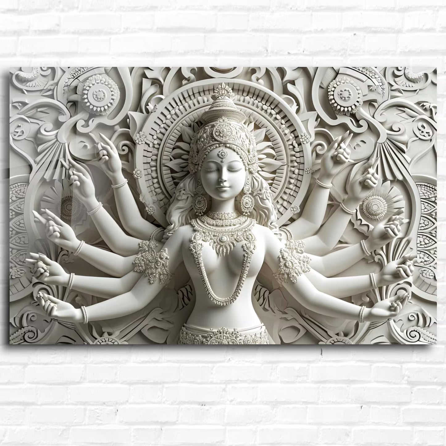 Durga Glass Wall Art - LUXARTDECO