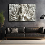 Arte murale in vetro con fiori astratti 