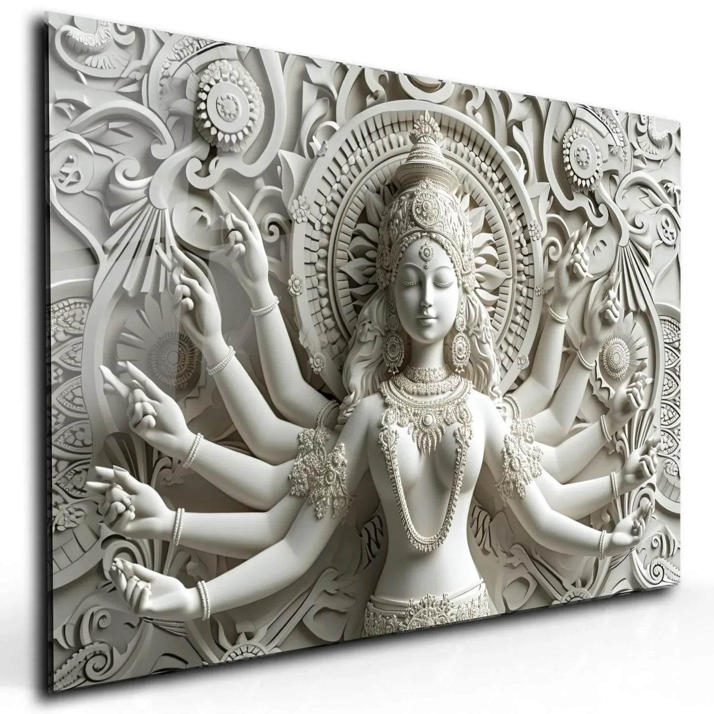 Durga Glass Wall Art - LUXARTDECO