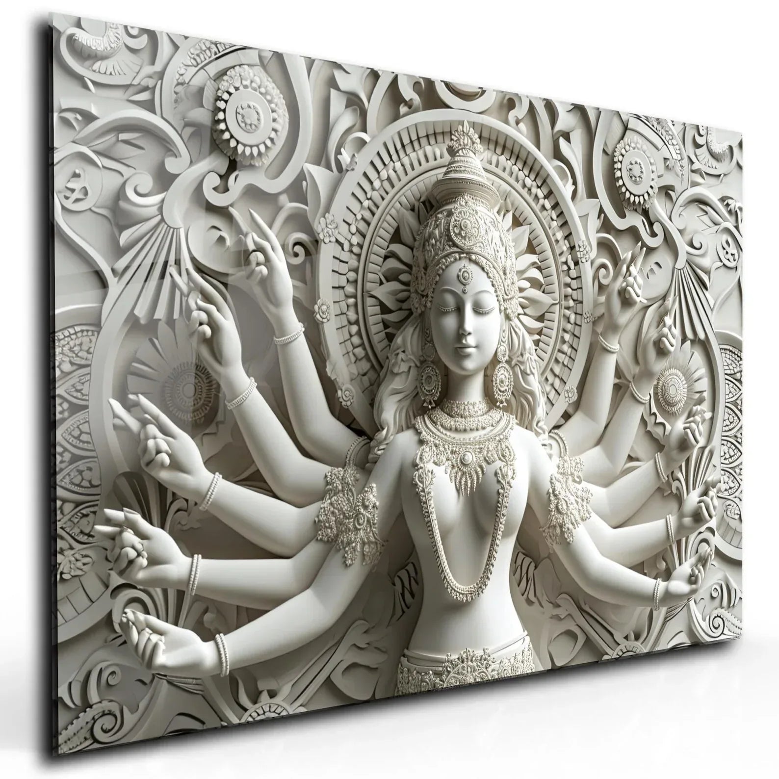 Durga Glass Wall Art - LUXARTDECO