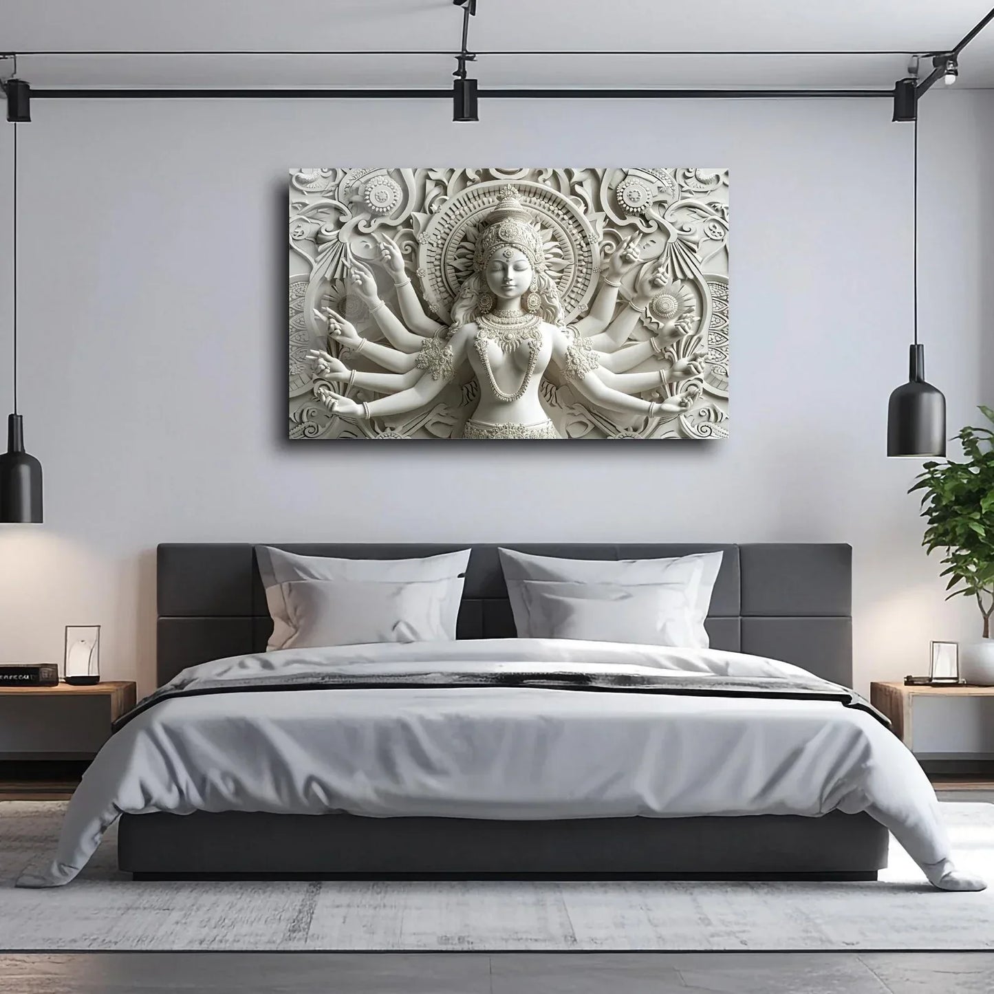 Durga Glass Wall Art - LUXARTDECO