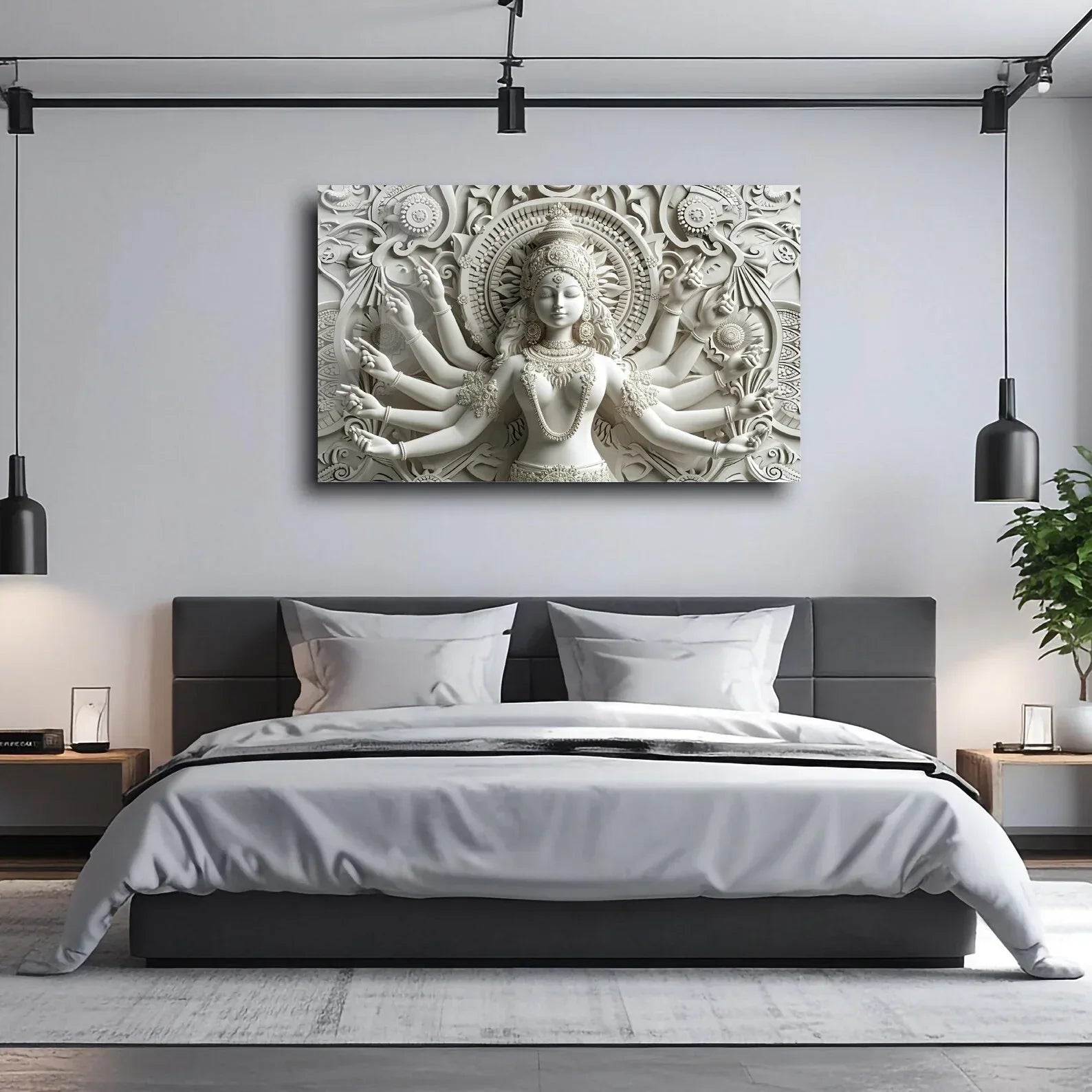 Durga Glass Wall Art - LUXARTDECO