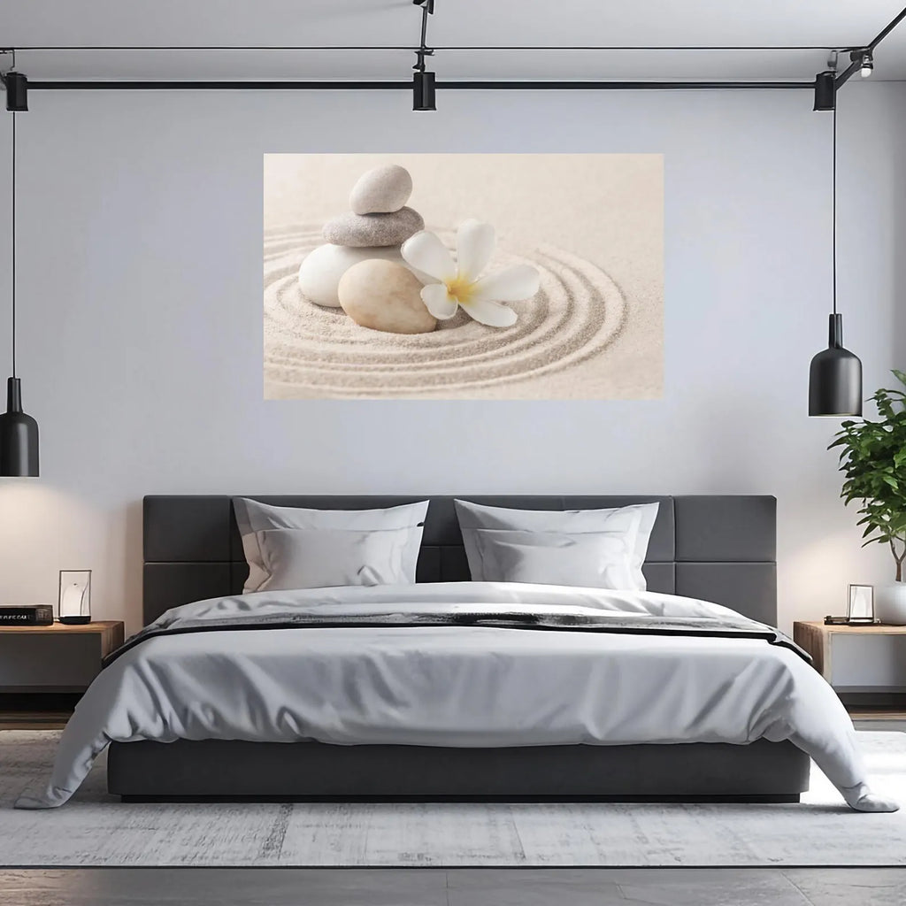 Arte murale in vetro con fiori astratti 