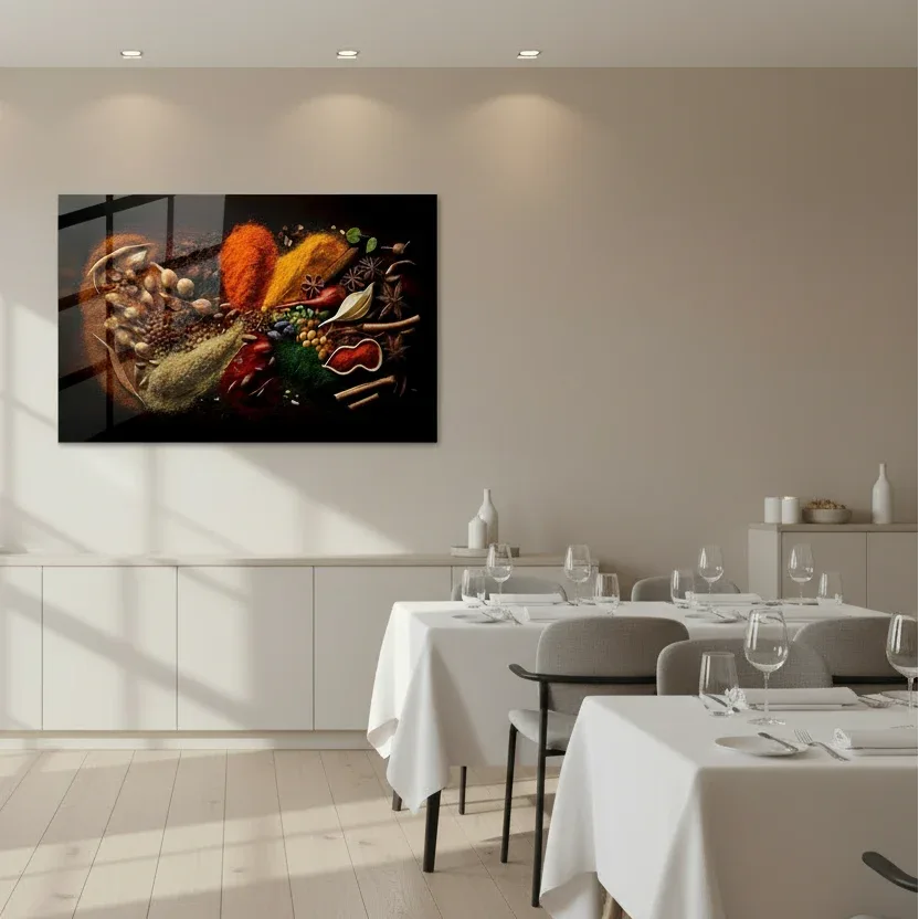 Spices Mix Glass Wall Art - LUXARTDECO