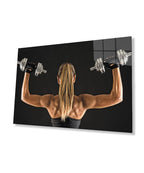 Arte murale in vetro con fiori astratti 