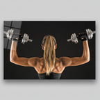 Arte murale in vetro con fiori astratti 