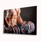 Gym Workout Glass Wall Art - LUXARTDECO