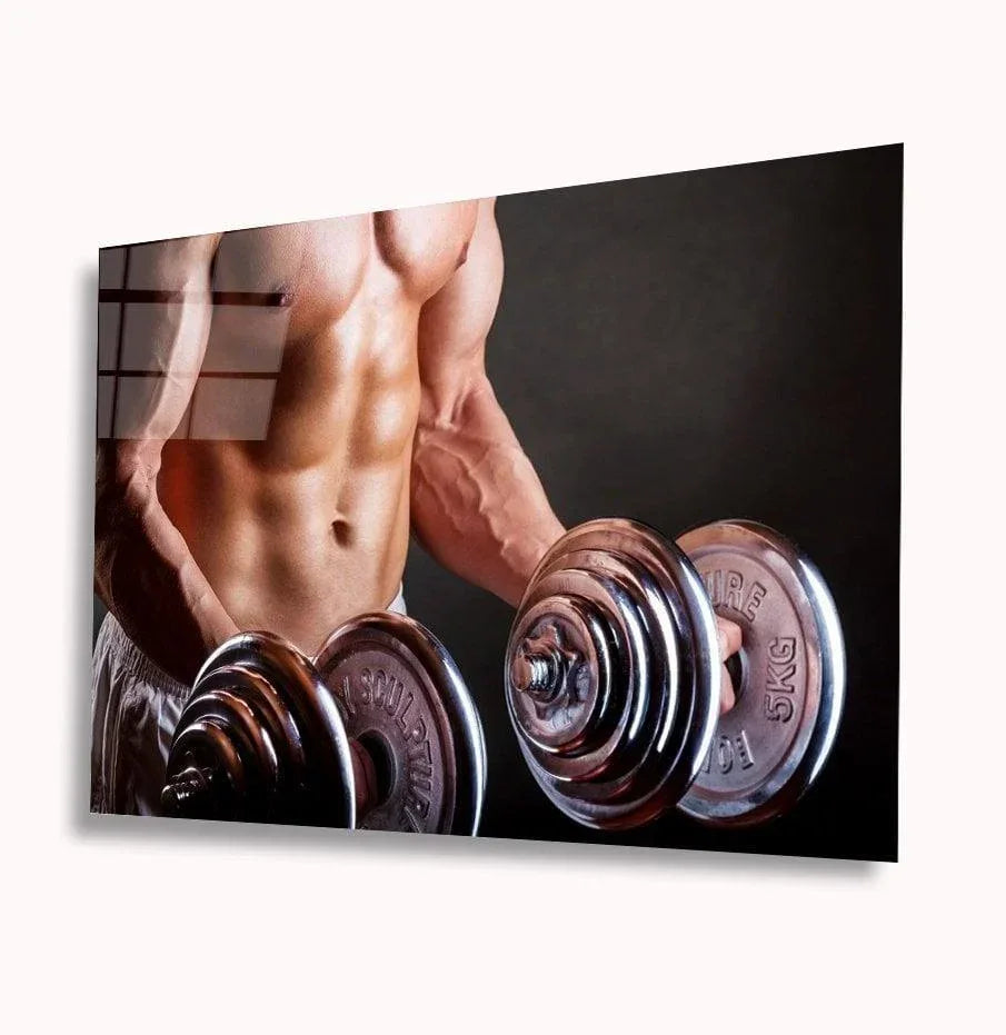Gym Workout Glass Wall Art - LUXARTDECO