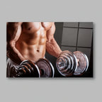 Gym Workout Glass Wall Art - LUXARTDECO