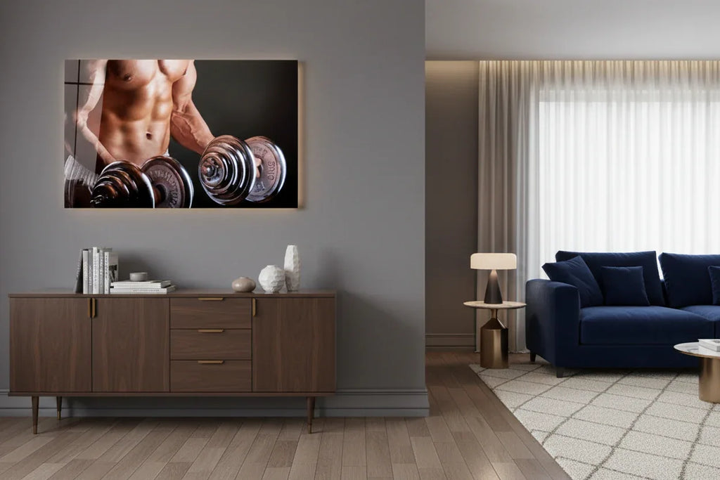 Gym Workout Glass Wall Art - LUXARTDECO