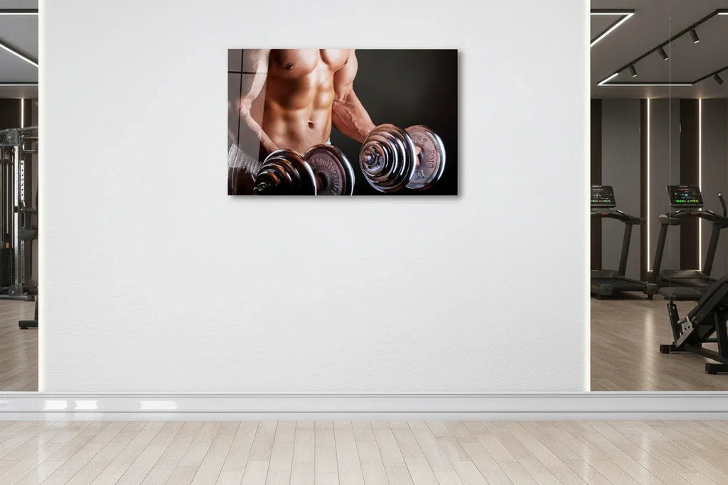 Gym Workout Glass Wall Art - LUXARTDECO
