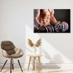 Gym Workout Glass Wall Art - LUXARTDECO