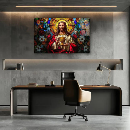 Jesus Glass Wall Art - LUXARTDECO