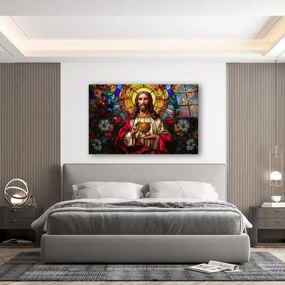 Jesus Glass Wall Art - LUXARTDECO