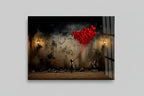 Girl with Balloons Glass Wall Art - LUXARTDECO