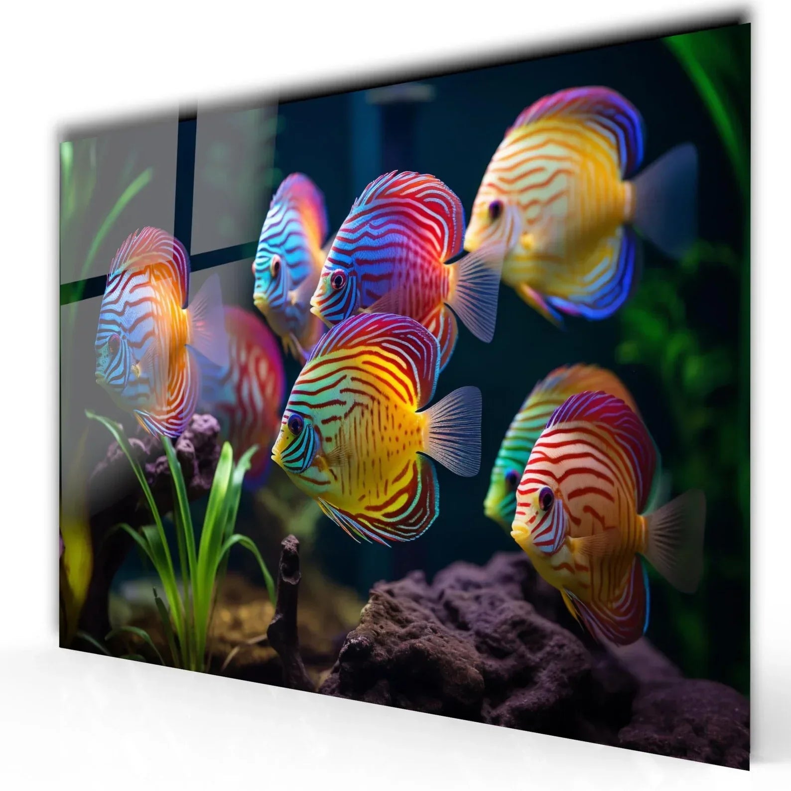 Discus Fish Glass Wall Art - LUXARTDECO