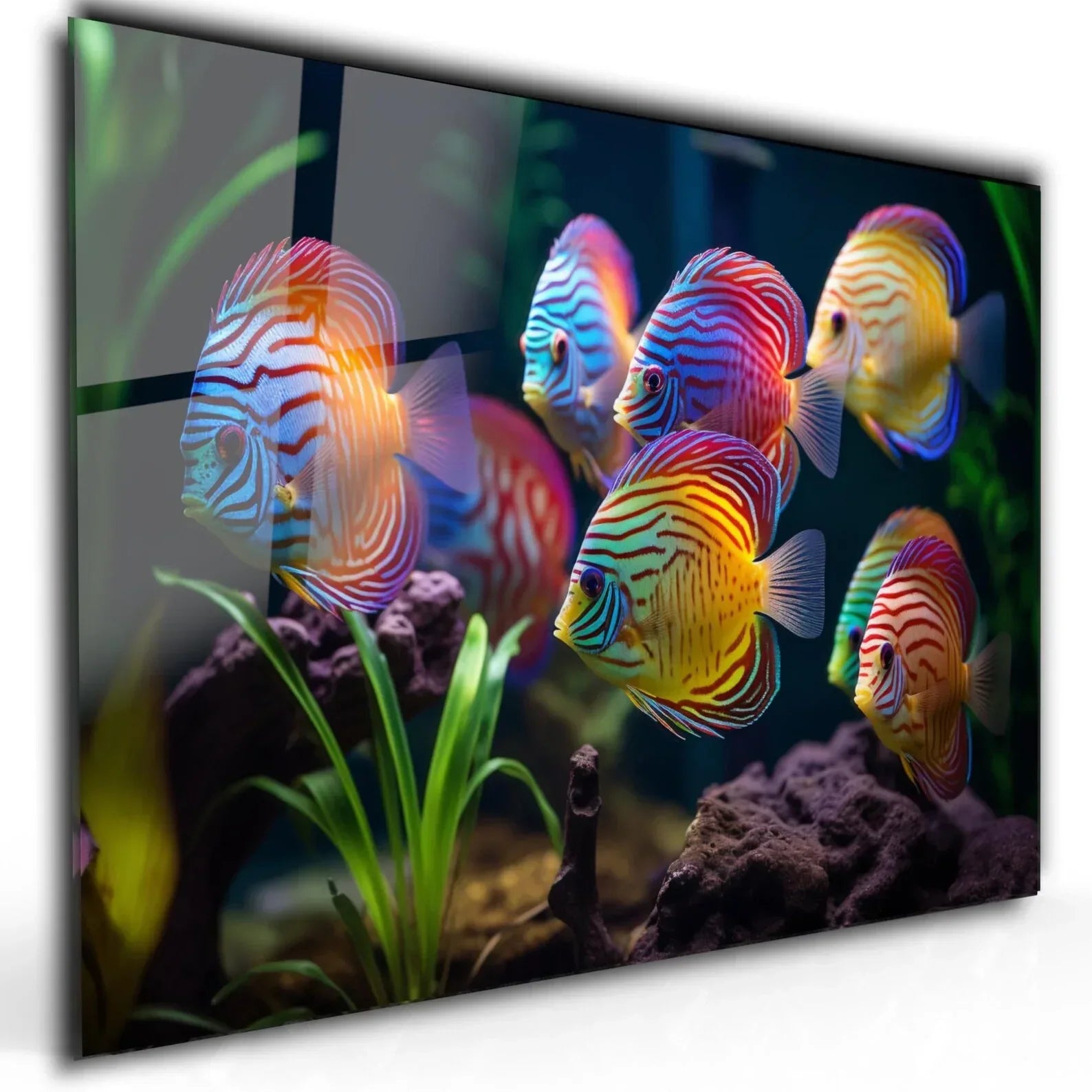 Discus Fish Glass Wall Art - LUXARTDECO