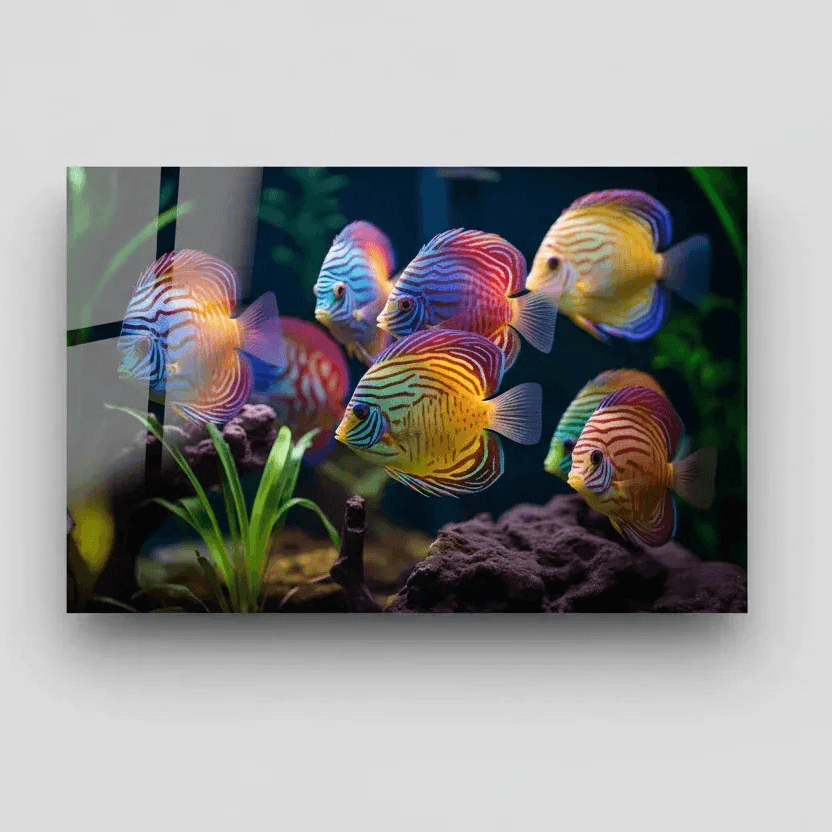 Discus Fish Glass Wall Art