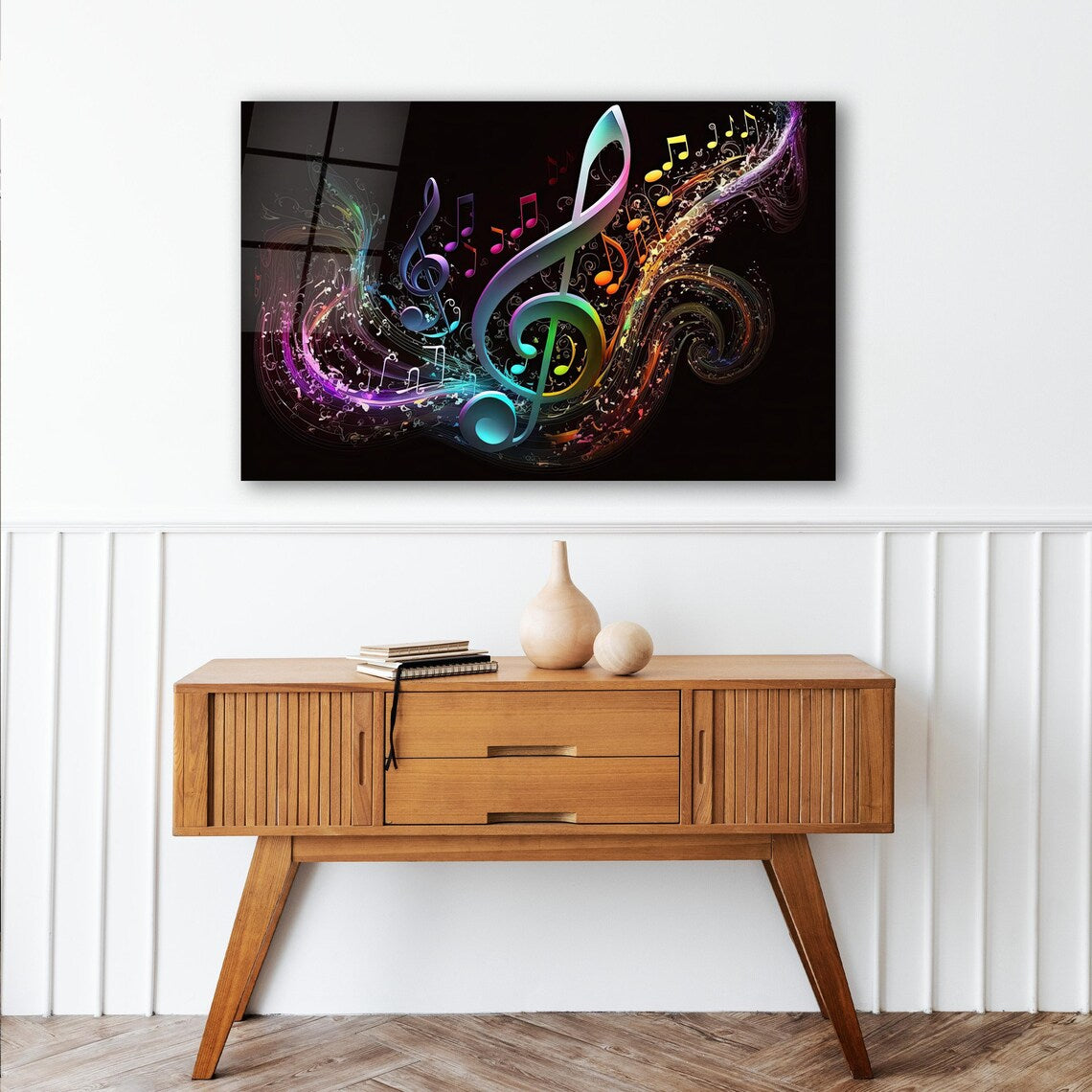 Art mural en verre musical 