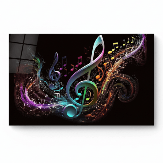 Music Tableau en Verre Trempé