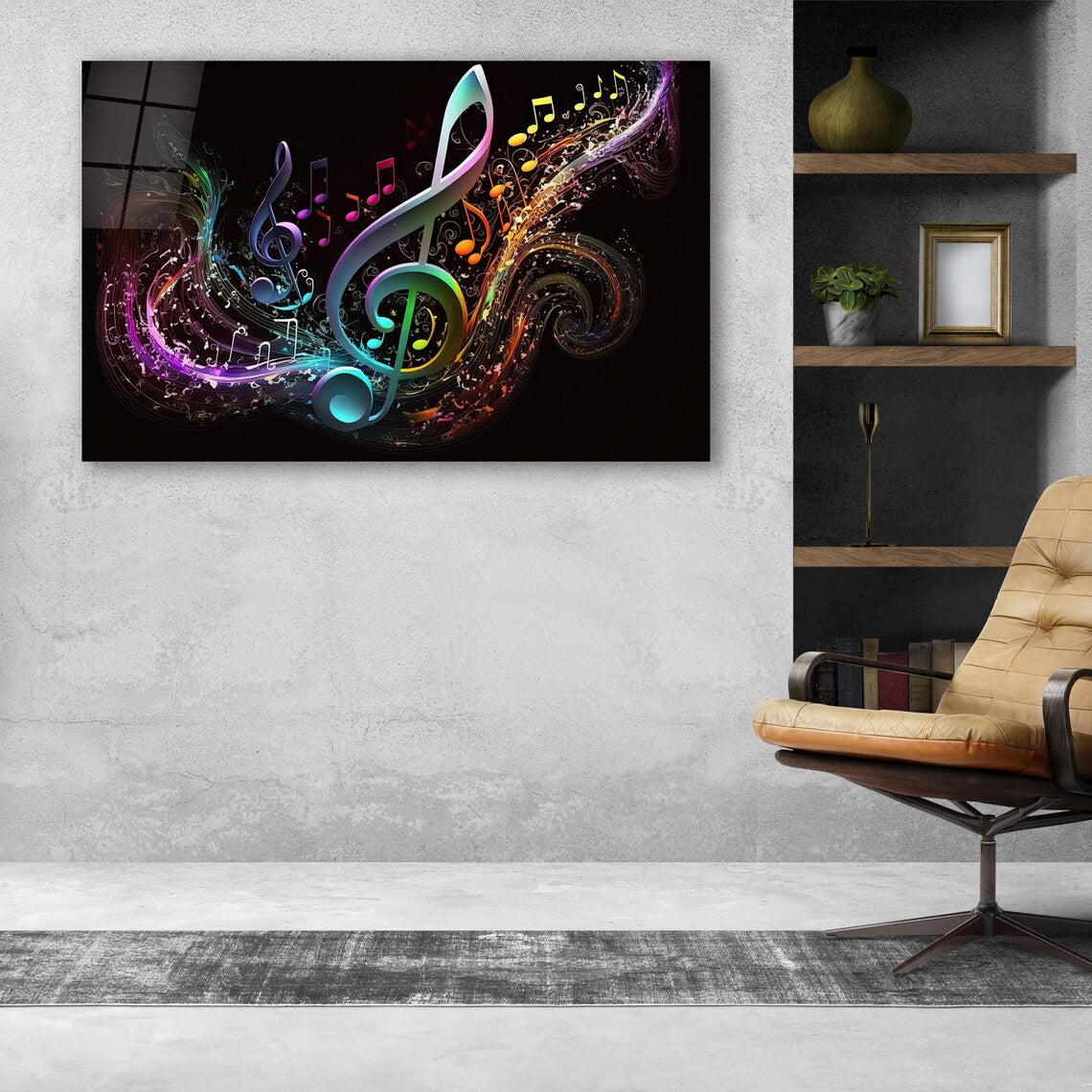 Art mural en verre musical 