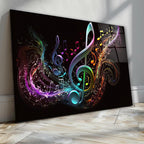 Art mural en verre musical 